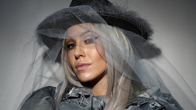 Sandilands’ girlfriend Imogen Anthony poses during New Zealand Fashion Week this week.