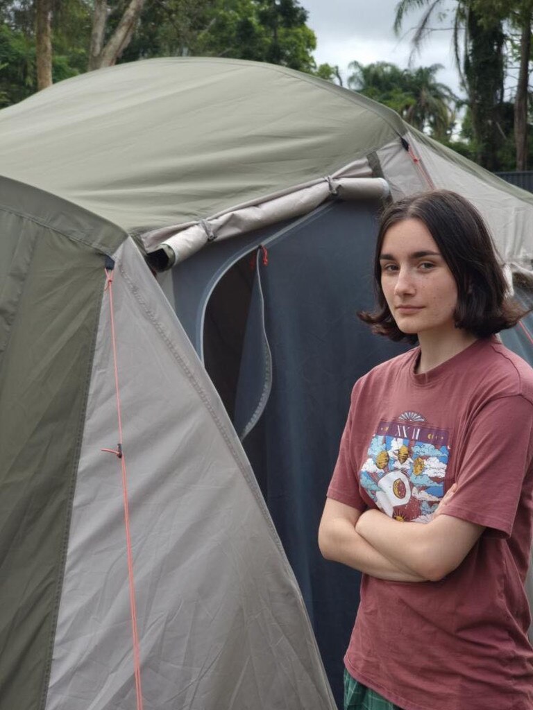 Sushannah Taylor has been living in a tent with her partner and their children.