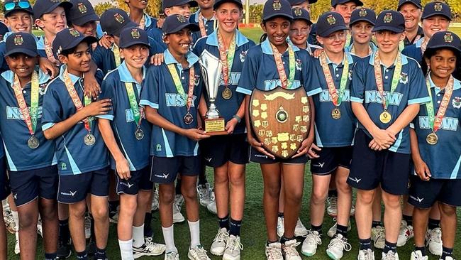 School Sport Australia 12 Years and Under Cricket Championships, grand final day, NSW Boys runners-up, NSW Girls premiers, Darwin, 9 June 2023. Picture: Supplied