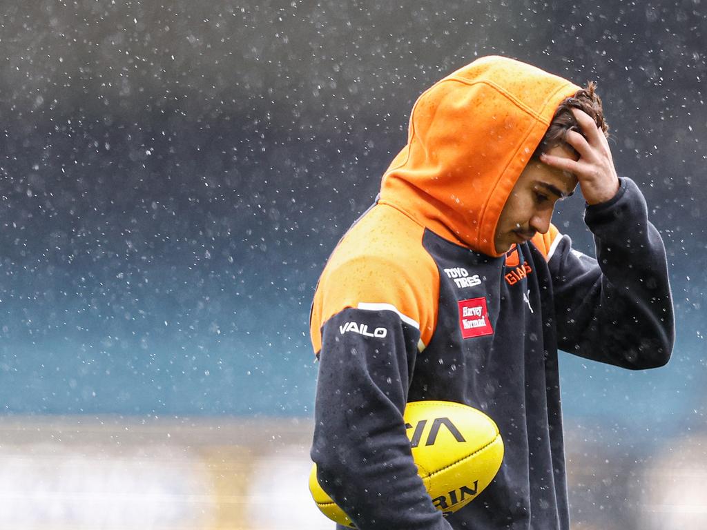 Toby Bedford ahead of the clash with Richmond at the MCG on Sunday. Picture: Michael Willson/AFL Photos via Getty Images.