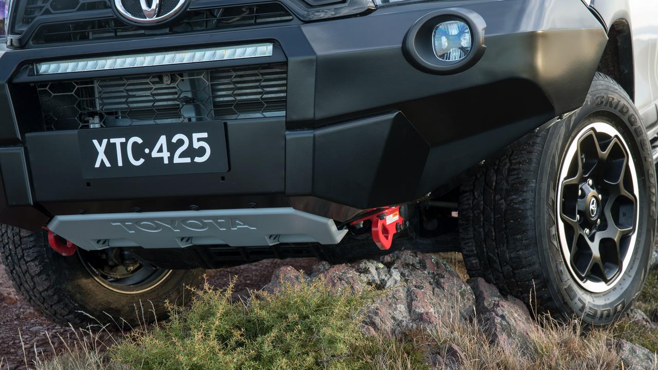 Rugged X extras including the nudge bar, bash plate, heavy duty tow hooks and LED lights are fitted in Melbourne before the vehicles are distributed to dealers. Picture: Supplied.