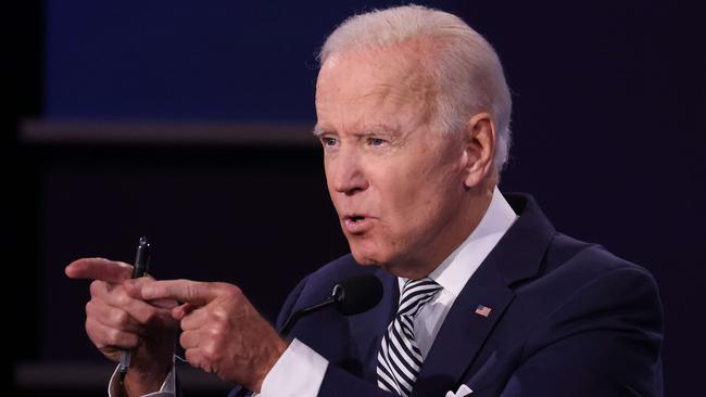 Democratic presidential nominee Joe Biden produced a competent, rather than a powerful performance in Cleveland, Ohio, on Wednesday. Picture: AFP