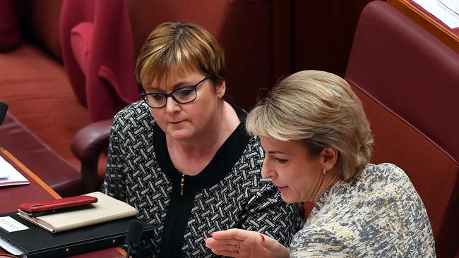 Senator Linda Reynolds and Senator Michaelia Cash (right) are expected to give evidence. Picture: Sam Mooy/Getty Images