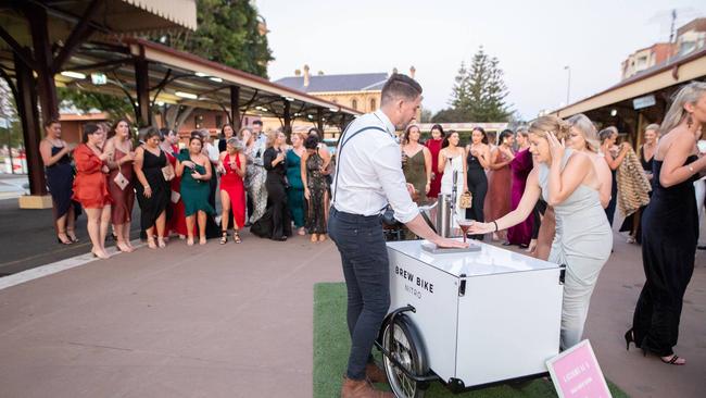 Jesse Schadel with his Brew Bike Nitro at an event. Credit: Shan Rose Photography.