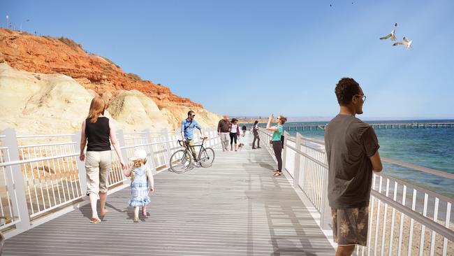 Artist impression of the new Witton Bluff Base Trail that will begin construction at the end of the month. Picture: Supplied.