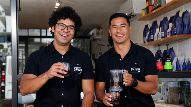 Brothers Lawrence and Chris Seaton are the business owners of Origin Tea. Fortitude Valley Friday 10th December 2021 Picture David Clark