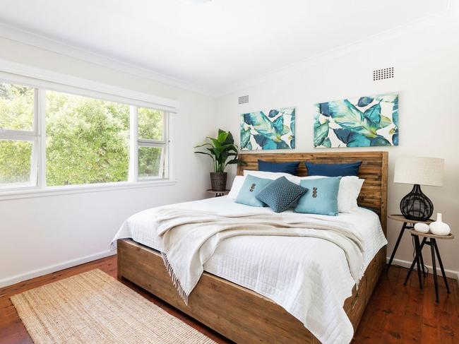 Inside the light-filled bedroom.