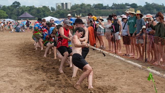 Tug of war will be one of several sand-based events taking place at this weekend’s Beer Can Regatta. Picture: Pema Tamang Pakhrin
