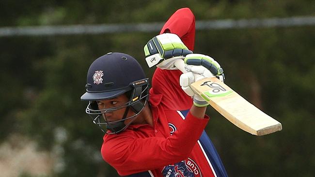 Marcus Jackman batting for Melbourne in last season’s Second XI grand final.