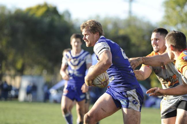 Group 2 rugby league grand final between Grafton Ghosts and Coffs Comets at Frank McGuren Park Grafton on Sunday 23rd August 2014. Ghosts Aaron Hartmann. Photo Debrah Novak / The Daily Examiner