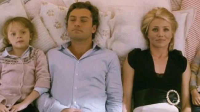 Englefield played one of Law’s daughters, with Cameron Diaz as his love interest. Picture: Supplied