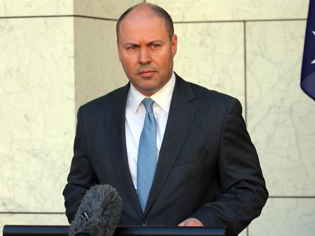 Federal Treasurer Josh Frydenberg on Tuesday. Picture: Gary Ramage