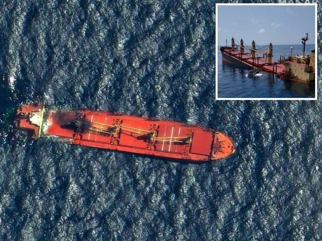 A British cargo ship has sunk in the Red Sea after being attacked by Iran-backed Houthis.
