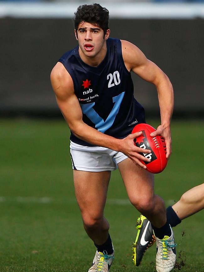 Christian Petracca in action at 2014 national under-18 carnival. Picture: Sean Garnsworthy/AFL Media