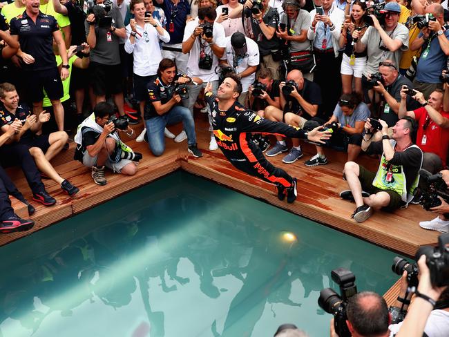 Ricciardo after his Monaco race win for Red Bull back in 2018. Picture: Dan Istitene/Getty Images