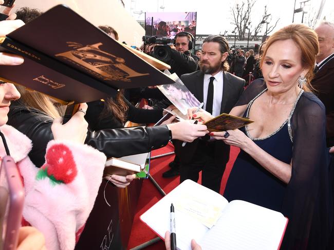 JK Rowling at the Fantastic Beasts: The Secrets of Dumbledore premiere. Picture: Jeff Spicer/Getty