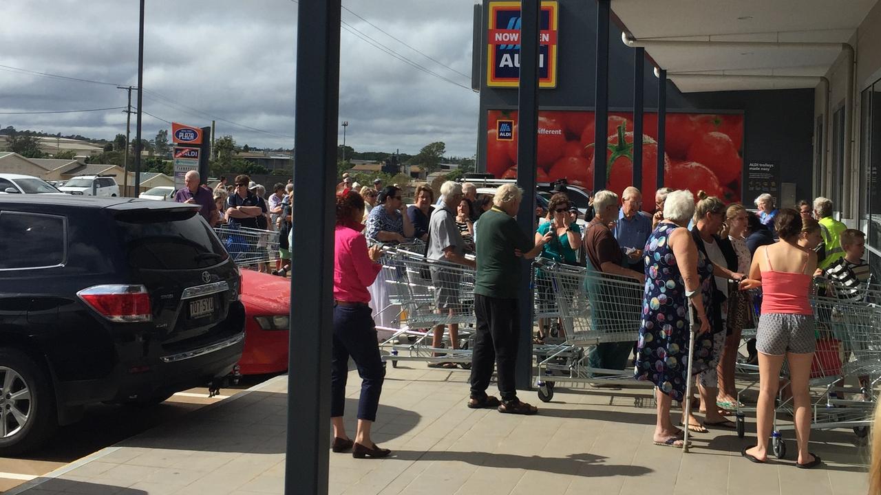 The Bridge St Plaza was swamped with shoppers on the opening day of Aldi last month, and business has been strong consistently.