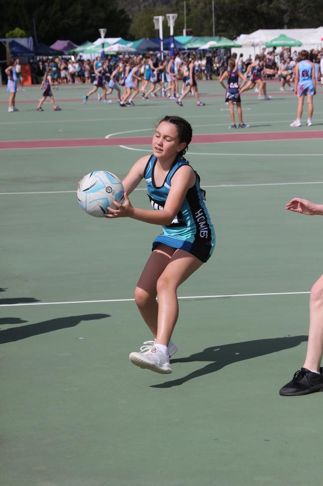 The Netball Qld Primary Schools Cup grand finals are being held at the Hinterland District Netball Association at Mudgeeraba. Picture: Mike Batterham.