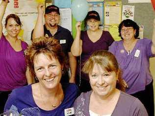 Coles employees celebrating long service milestones included front from left, Kerrie Campbell, and Kim McIntyre (both 25 years), and rear from left, Sharna Gordon (15 years), Brian McMillin (20 years), Tracey Williams (15 years), and Trisha Dynan (10 years).