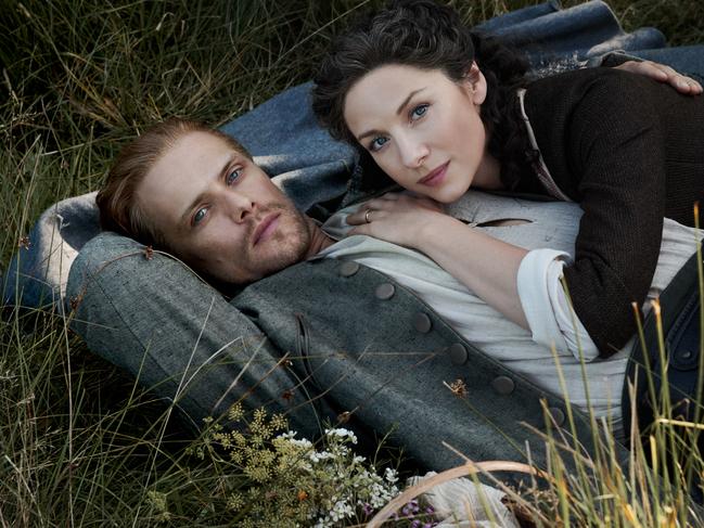 Caitriona Balfe and Sam Heughan both return as Claire and Jamie Fraser for season 6. Picture: Foxtel