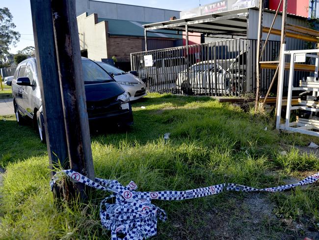 The Condell Park yard where Charbaji was shot dead. Photo Jeremy Piper