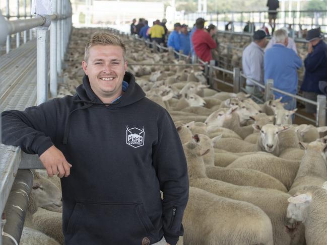 LIVESTOCK: Ballarat First Cross Ewe SaleBallarat first-cross ewe sale, about 20,000 on offer. Thank youPICTURED: Jake Seers selling 450? from GlengowerPicture: Zoe Phillips