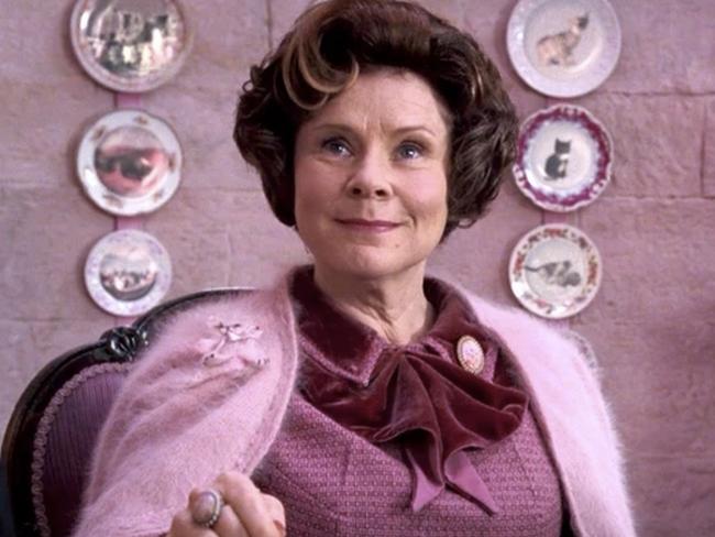 Professor Dolores Umbridge in Harry Potter And The Order of The Phoenix.