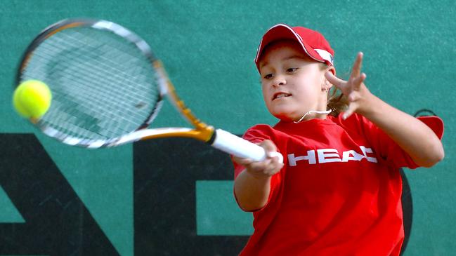 Ashleigh Barty competing in the national under-12s championships in 2008.