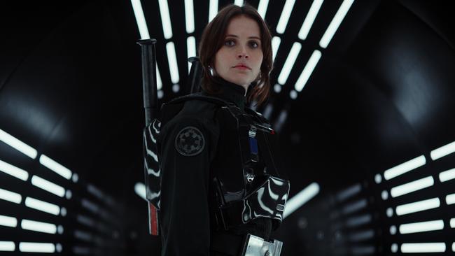 Star Wars delivers another strong female heroine in the shape of Rogue One’s Jyn Erso (played by Felicity Jones). Picture: Disney