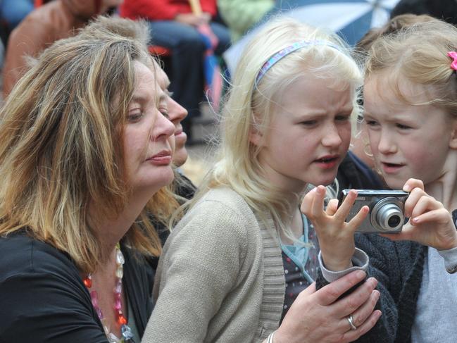 Budding young photographers snap up some great great musicians at the Manly Jazz festival in 2008. Picture: Martin Lange