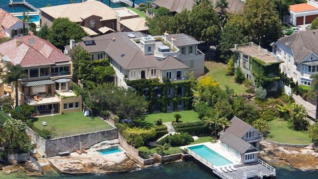 Aerial view of Altona on Wunulla Road in Point Piper, Sydney. Picture: Supplied