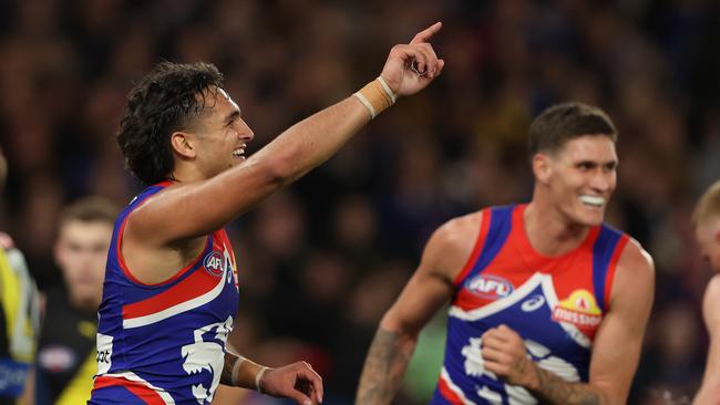 Jamarra Ugle-Hagan starred for the Bulldogs against Richmond. Picture: Robert Cianflone/Getty Images.