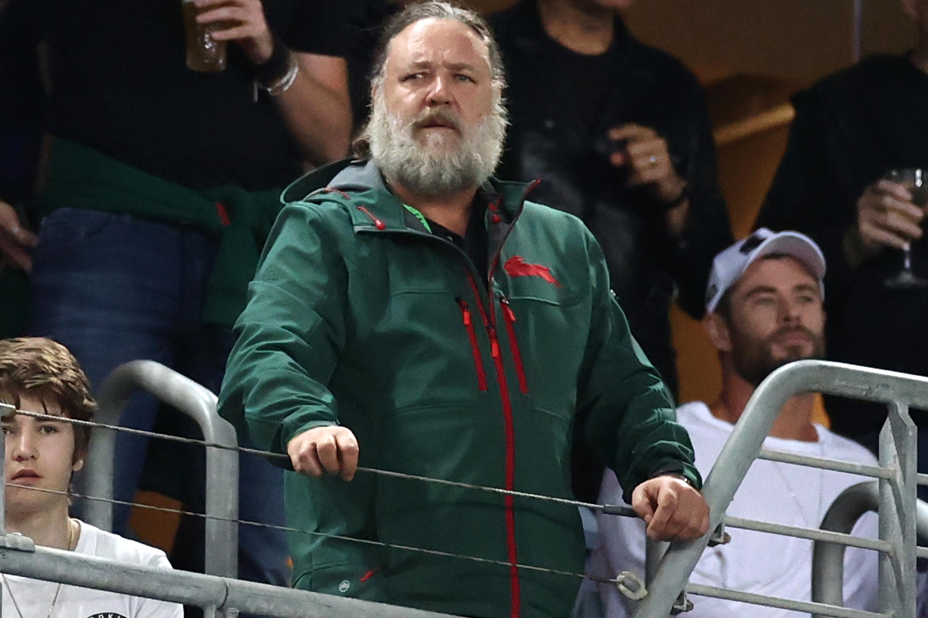 Souths has been beset by rumours in recent weeks of fractures at ownership level – Russell Crowe (pictured), Mike Cannon-Brookes and James Packer each own 25 per cent of the club. Picture: Getty Images