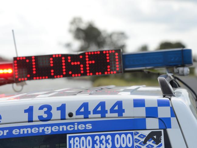 NSW Police road closed sign.