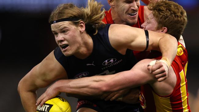 Tom De Koning is preparing for his fourth season of senior footy. Picture: Michael Klein