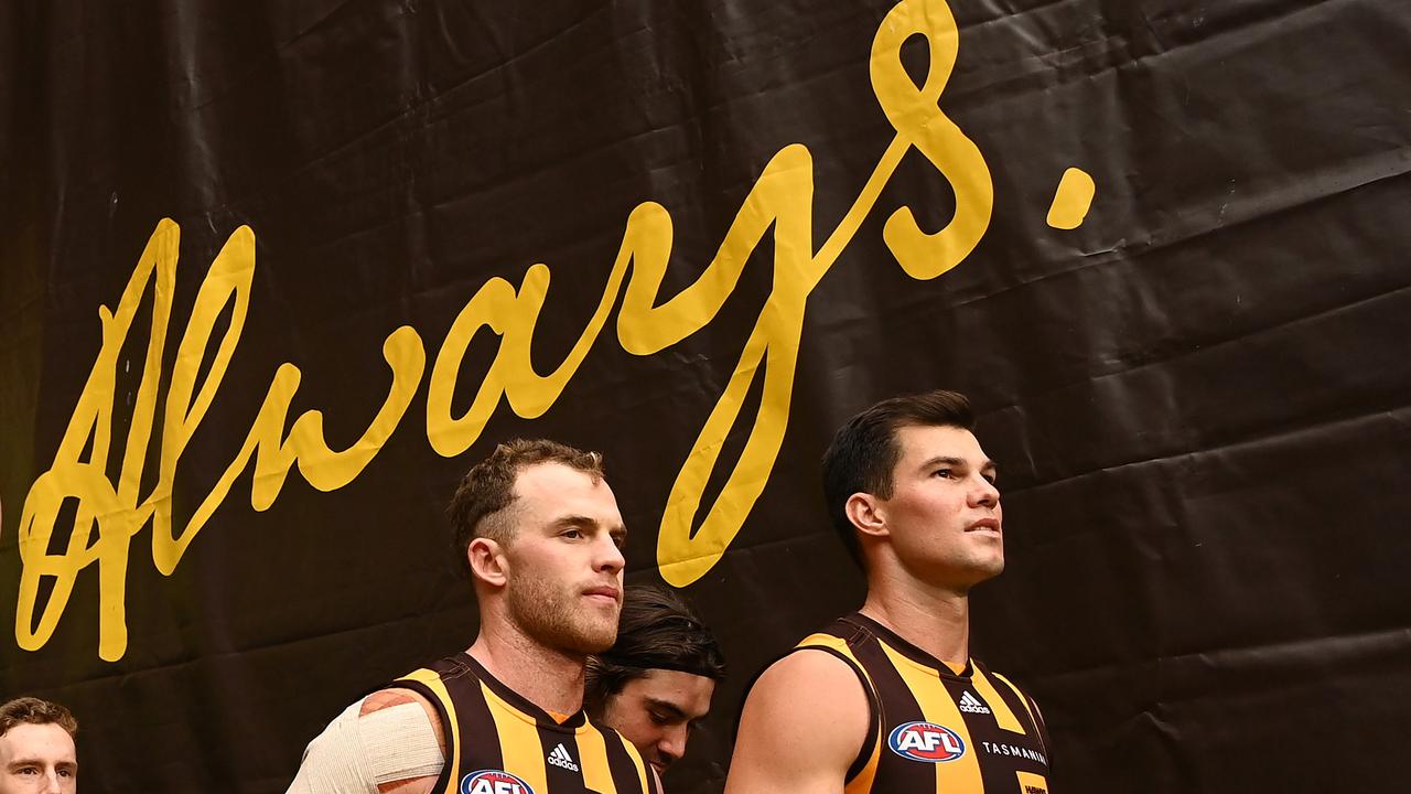 Tom Mitchell and Jaeger O’Meara have sacrificed their own games and numbers under rookie coach Sam Mitchell. Picture: Getty Images