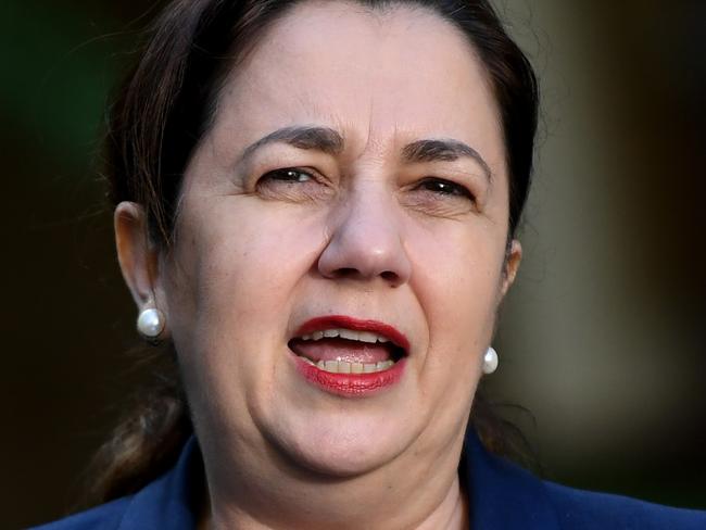 BRISBANE, AUSTRALIA - NewsWire Photos - MAY 27, 2021.Queensland Premier Annastacia Palaszczuk speaks during a press conference at Parliament House. The Queensland government imposed travel and other restrictions as a result of the recent Covid outbreak in Victoria.Picture: NCA NewsWire / Dan Peled