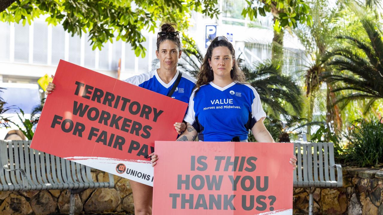 Steph Watt and Dale Ricketts are nurses at RDH and supporting protective action on September 1. Picture: Floss Adams