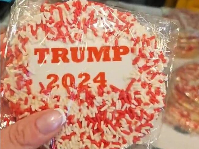 Lochel's bakery in Pennsylvania says its Trump 2024 cookies are far outselling its Harris cookies by about 10 to one. Picture: Instagram