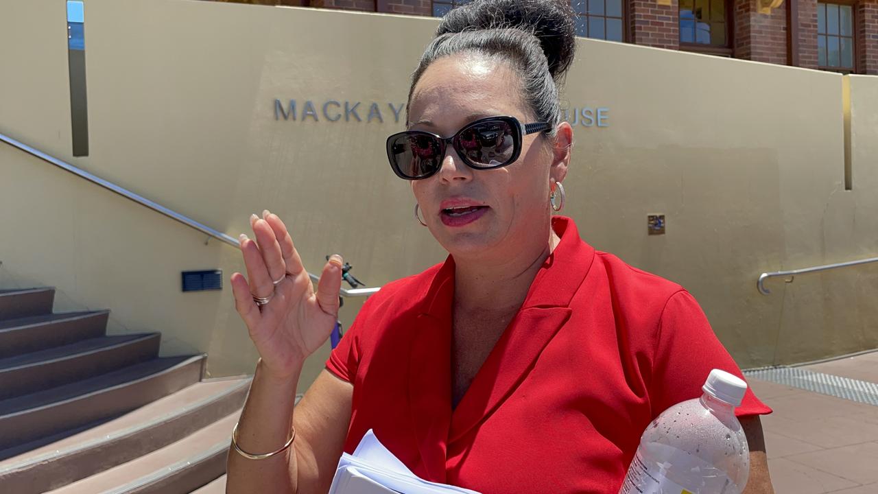 Heidi Ward outside Mackay courthouse on March 3, 2023.