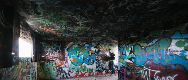 The area is often frequented by graffiti artists. Picture: Tim Frawley