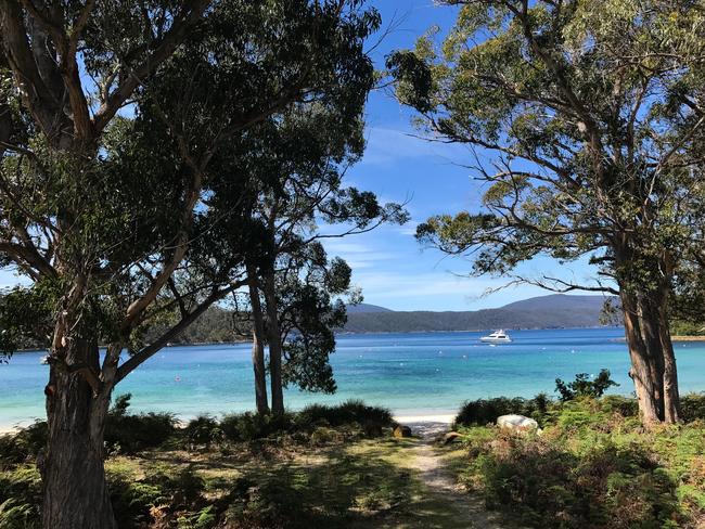 The impressive view from Stewarts Bay Beach House. Picture: Linda Smith