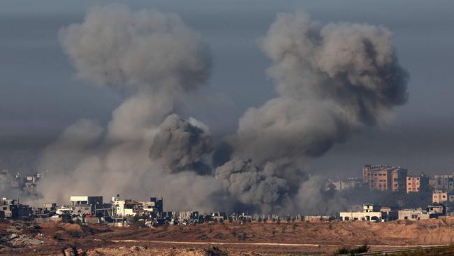 A picture taken from southern Israel near the border with the Gaza Strip.