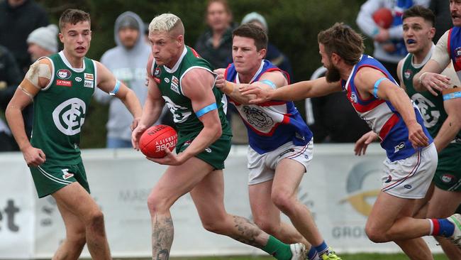 Josh Caddy finished 2022 with NFL club Greensborough . Picture: Hamish Blair