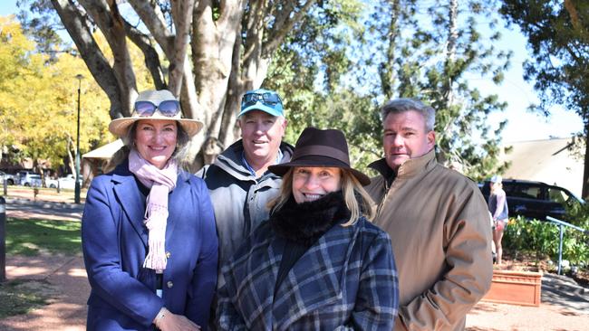 Ang and Mick Latham, and Tom and Melissa Hoare at Grammar Downlands Day, Saturday, August 19, 2023. Picture: Peta McEachern