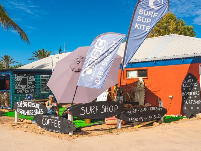 A surf shop at Exmouth