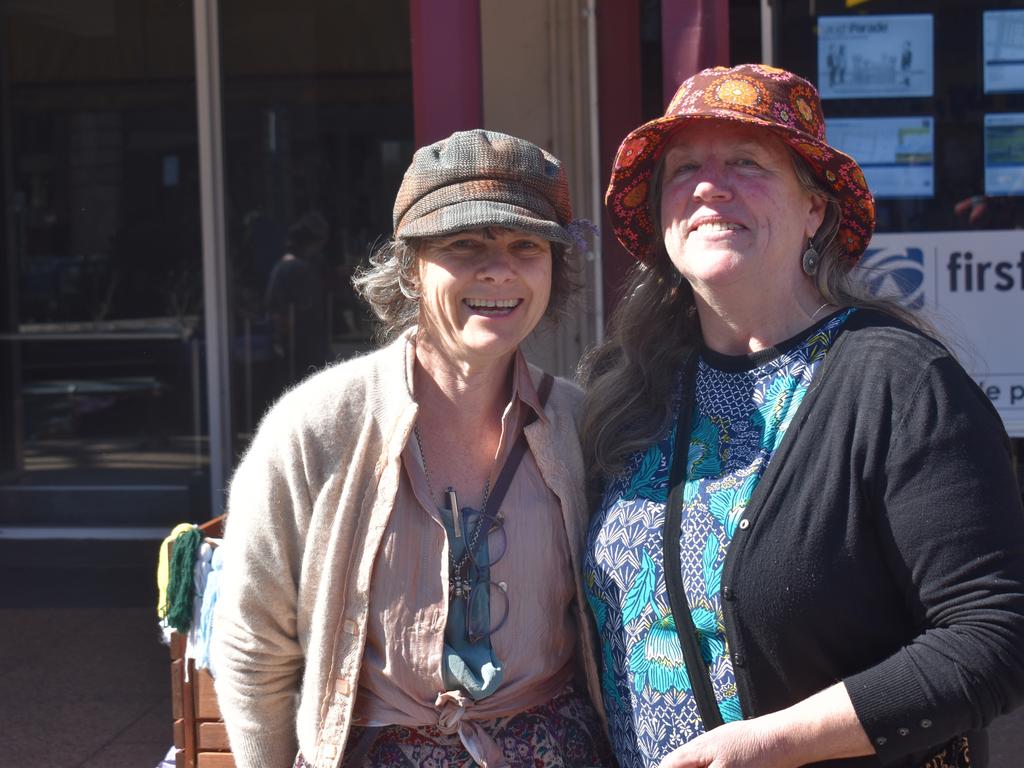 Bek Ryan and Cheryl Watson at the suitcase rummage during Stroll and Swing at the 2022 Jumpers and Jazz in July festival. Photo: Jessica Paul / Warwick Daily News