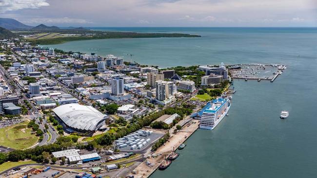 An aerial view of the area earmarked for the Tropical North Global Tourism Hub in Cairns. PICTURE: SUPPLIED