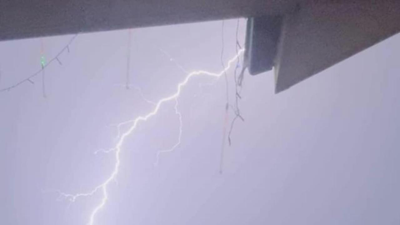 Severe lightning was spotted right across the state as storms plagued South Australia.