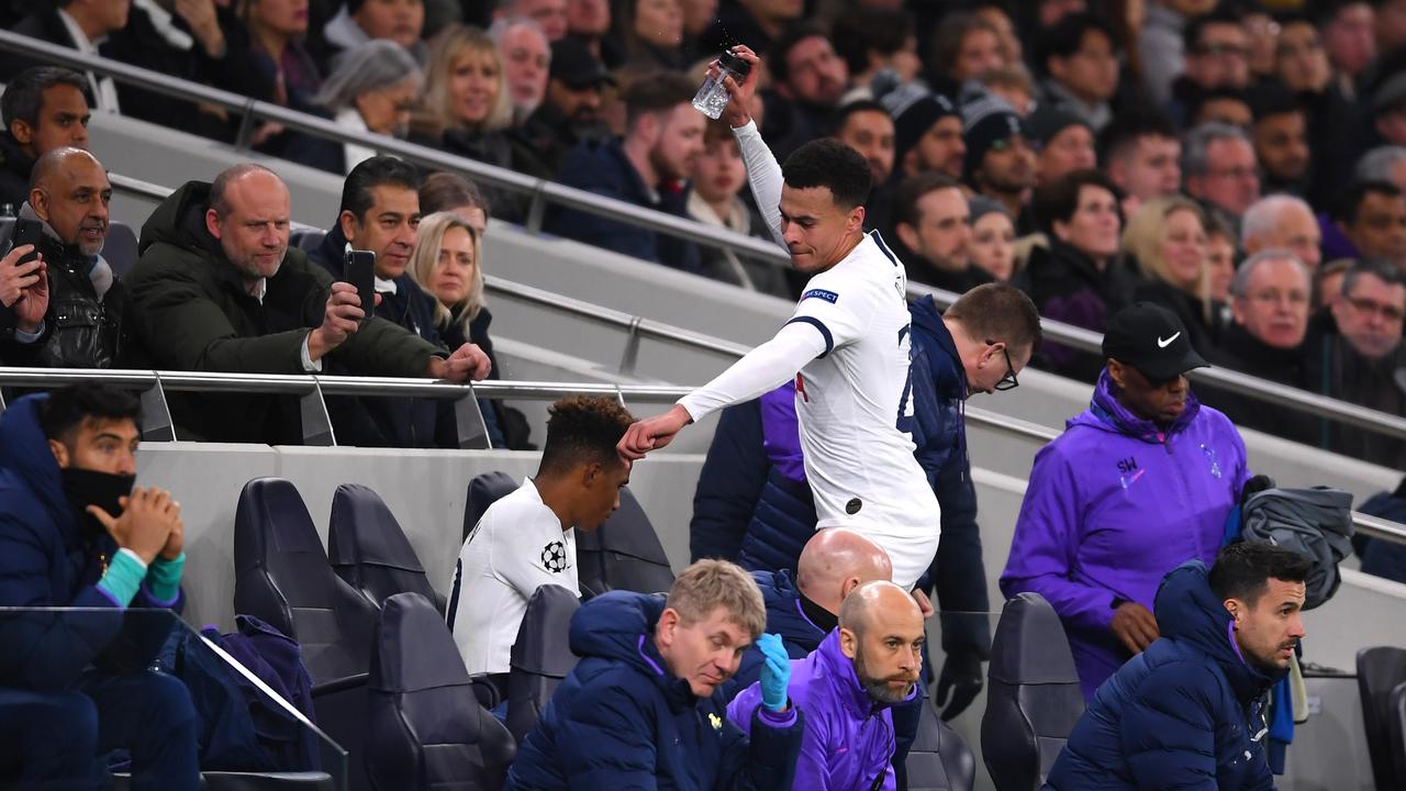 Dele Alli showed his frustrations after being substituted